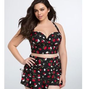 New Torrid Cherries Bikini Top, Size 2